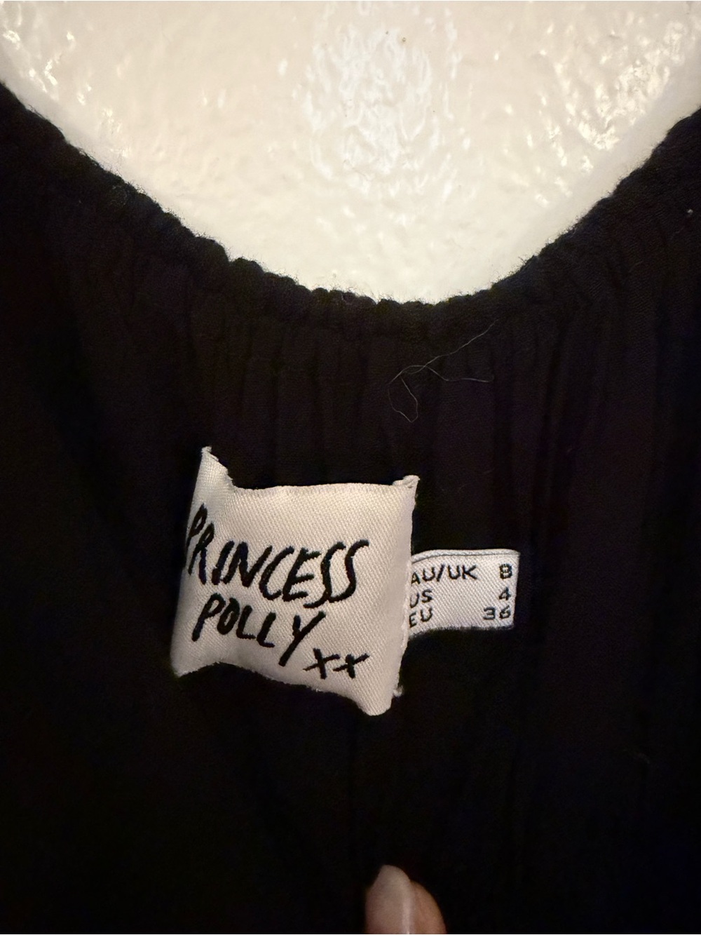 Princess Polly Black Babydoll Mini Dress | Cottagecore | Boho | Size S/M - Picture 4 of 4